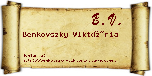 Benkovszky Viktória névjegykártya